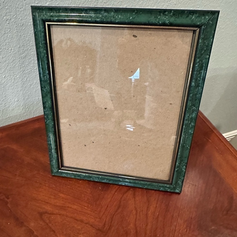 Green and Gold 10x12 Photo Frame with 8x10 photo opening  Table or Shelf Display